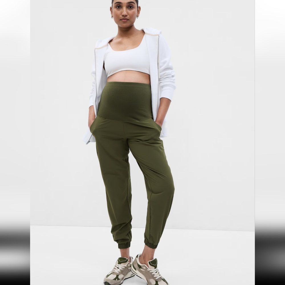 Gap Olive Green Matetnity Joggers